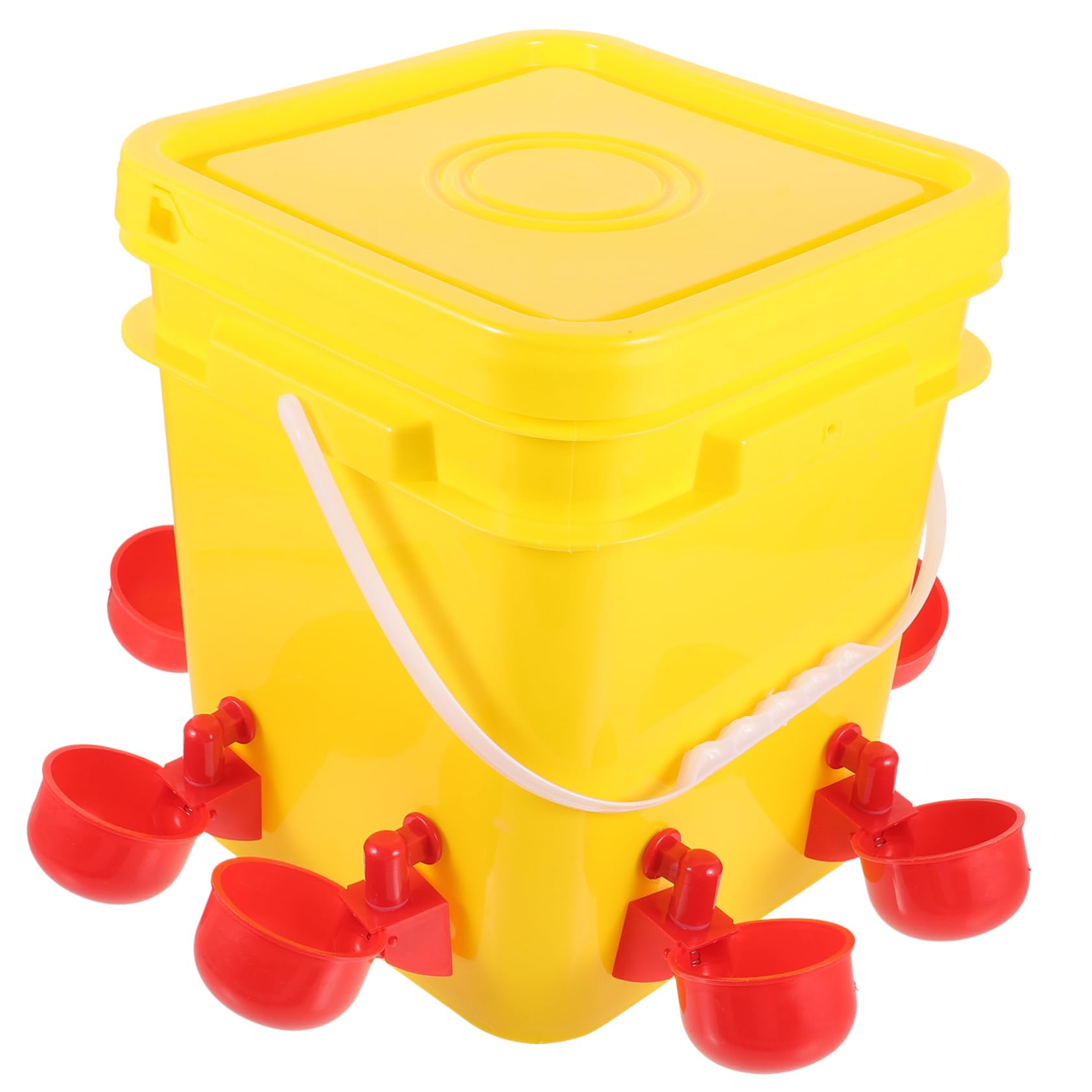 VICASKY Mangiatoia Riutilizzabile Per Pulcini e Abbeveratoio Per Pollame in Plastica, Set Da 12 Litri 8 Ciotole, Adatto Per Polli e Piccioni in Fattoria, Resistente Al Sole e Facile Da Pulire