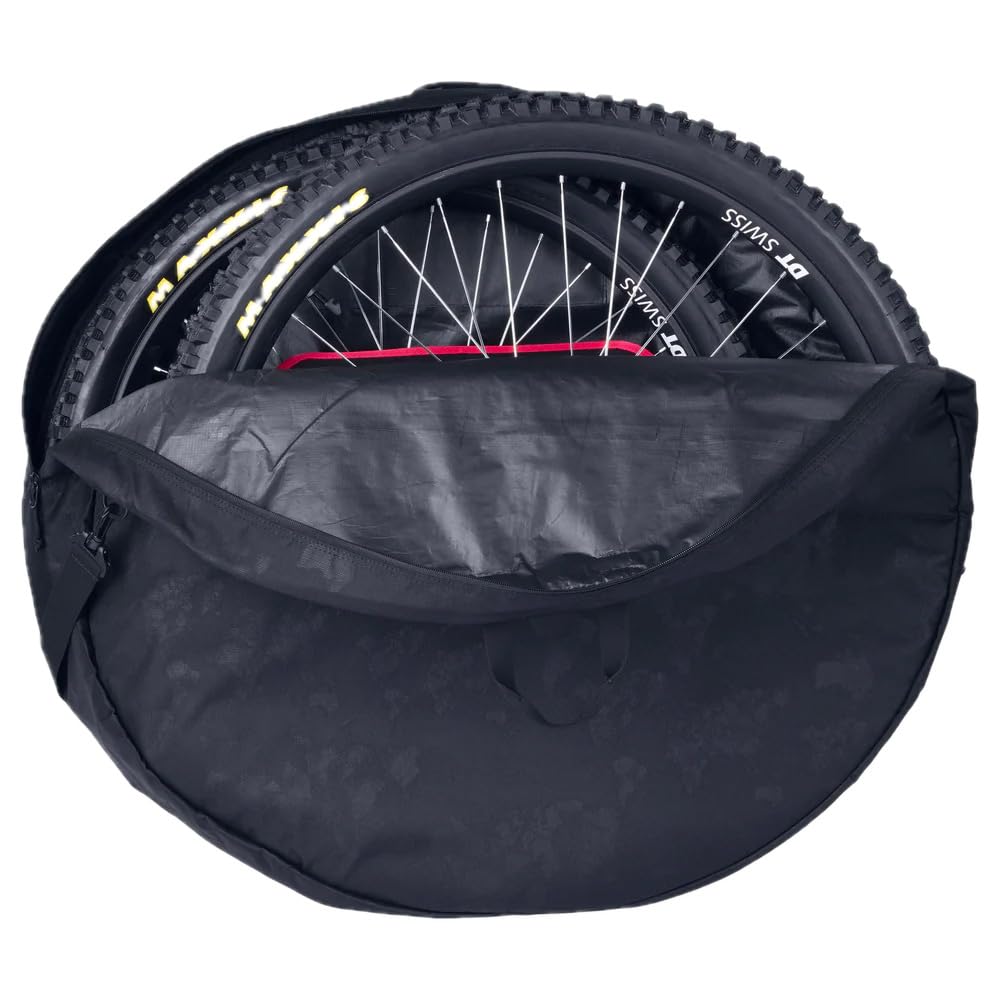 EVOC TWO WHEEL BAG Torba na koła, torba transportowa na 2 koła (maksymalna ochrona, pasuje do kół <29", wzmocniona osłona osi, pokrowiec na rower z paskiem na ramię), czarna