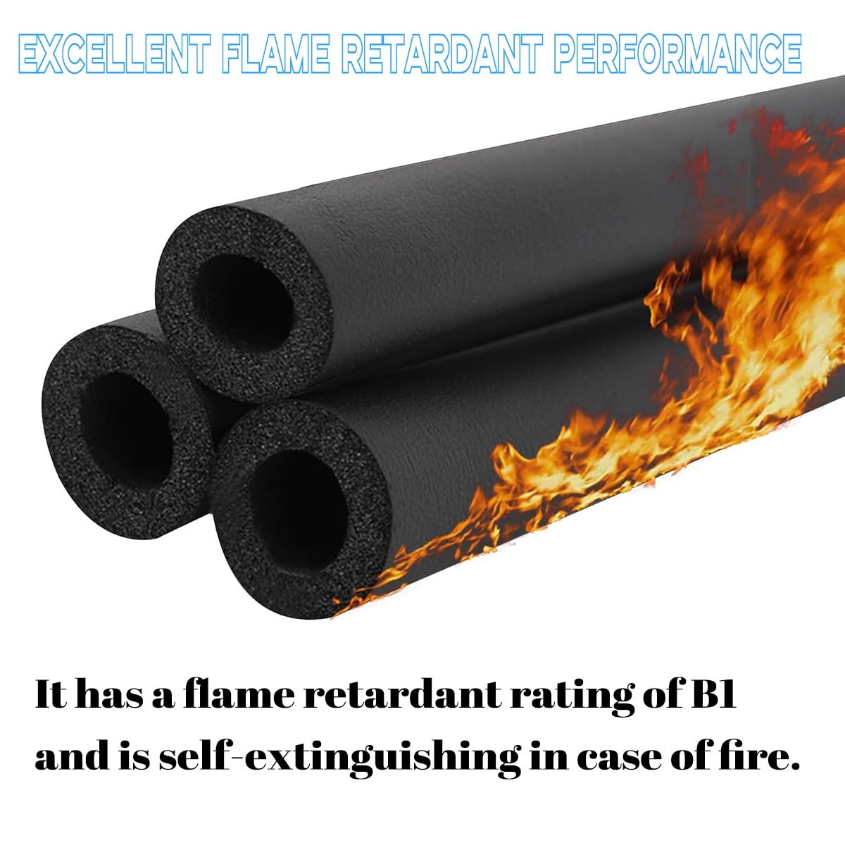 Selbstklebende Rohrisolierung 20mm - Für 22-76mm Rohre, 1,9m