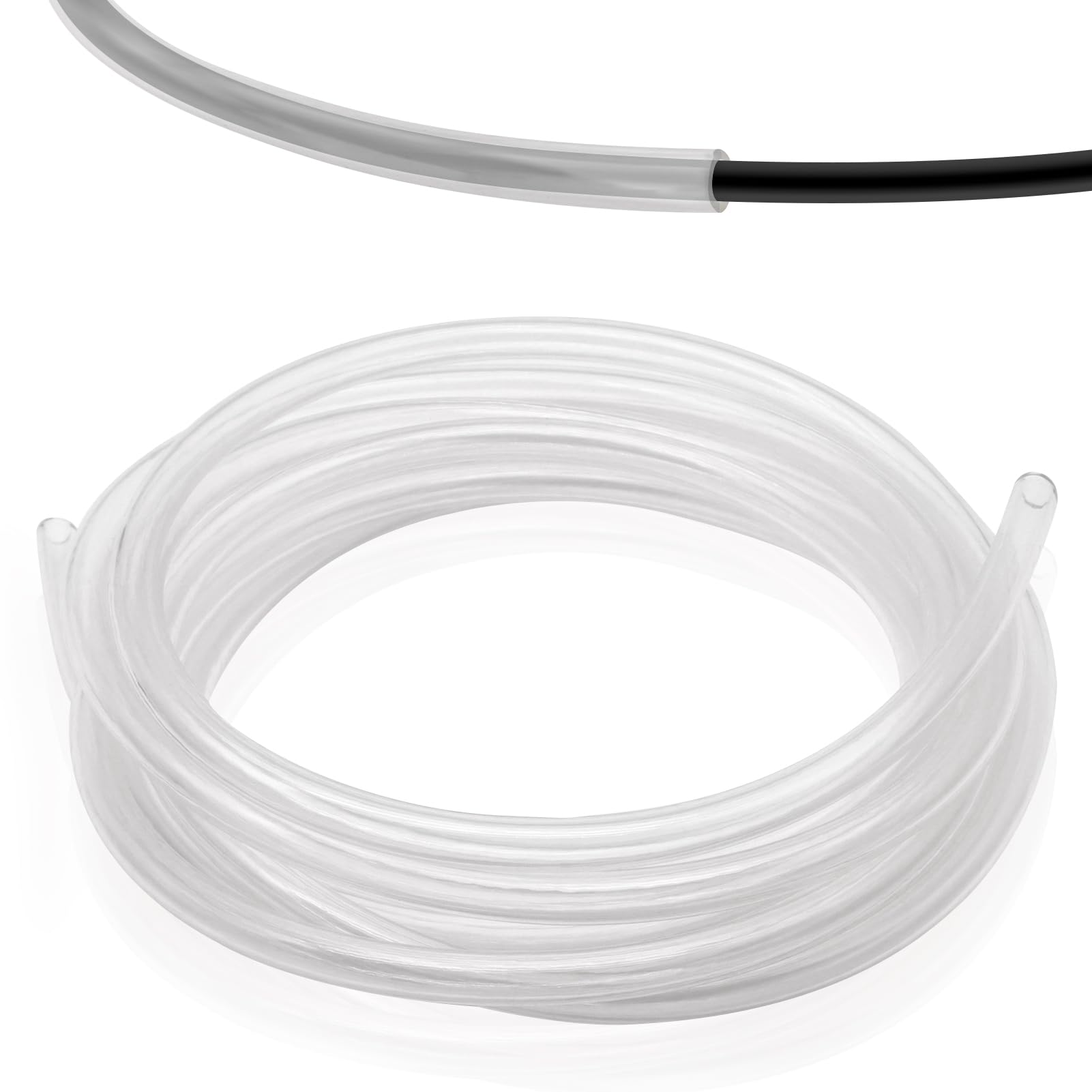 Cord Protectors from Pets No Chew - Heavy Duty Wire Cover & Transparent Cable Sleeve (1/2in Dia, 30ft Length, 2mm Thick) - Puppy Proof Cord Covers for