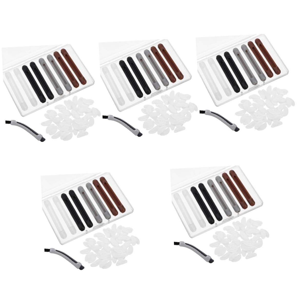 OSALADI 120paare Silikon Nasenpads Für Brillen Selbstklebende D-förmige Brillenpolster Mit Ersatz-ohrpolstern Transparent Für Sonnenbrillen Und Optische Rahmen