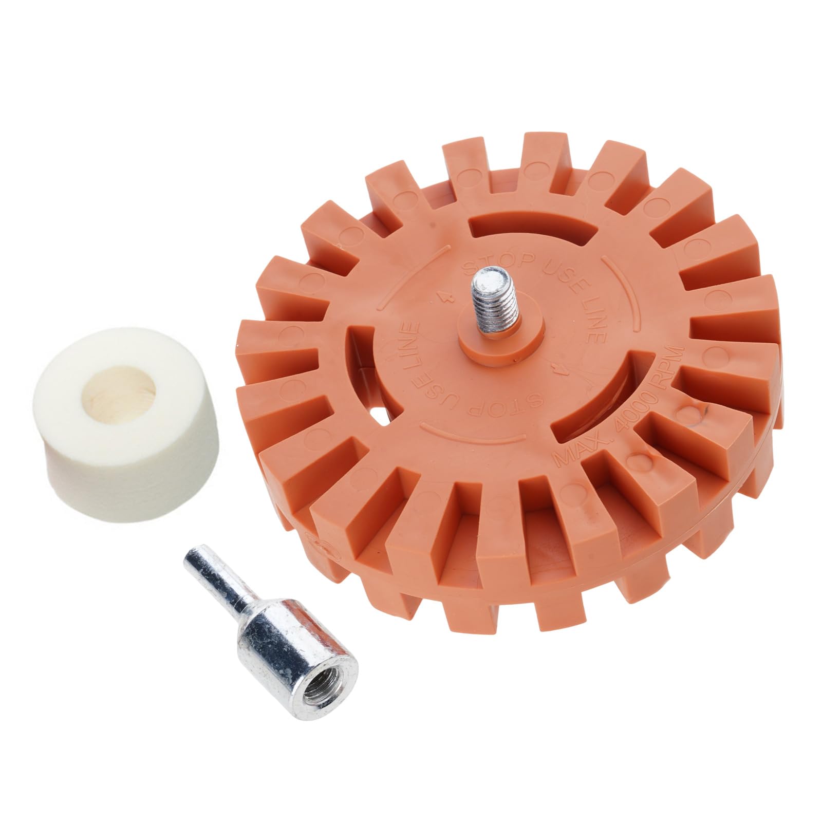 Rgybao 4 Inches 25Mm Multipurpose 4Inch Adhesive Removal Wheel Decal Removers Eraser Wheel With Drill Adapter For Workshop And Manufacturing Pneumatic Adhesive Removal Disc