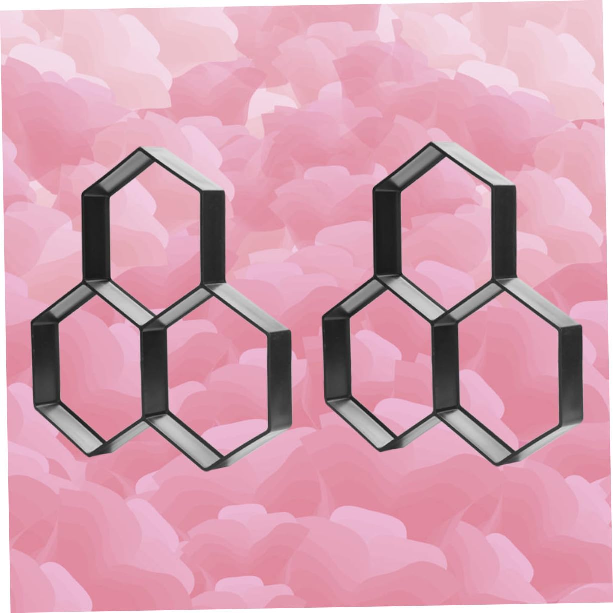 TOYANDONA Molde de Suelo Hexagonal Reutilizable y Fácil de Limpiar de Plástico 2 Piezas para Pavimentación Exterior Adecuado para Jardín