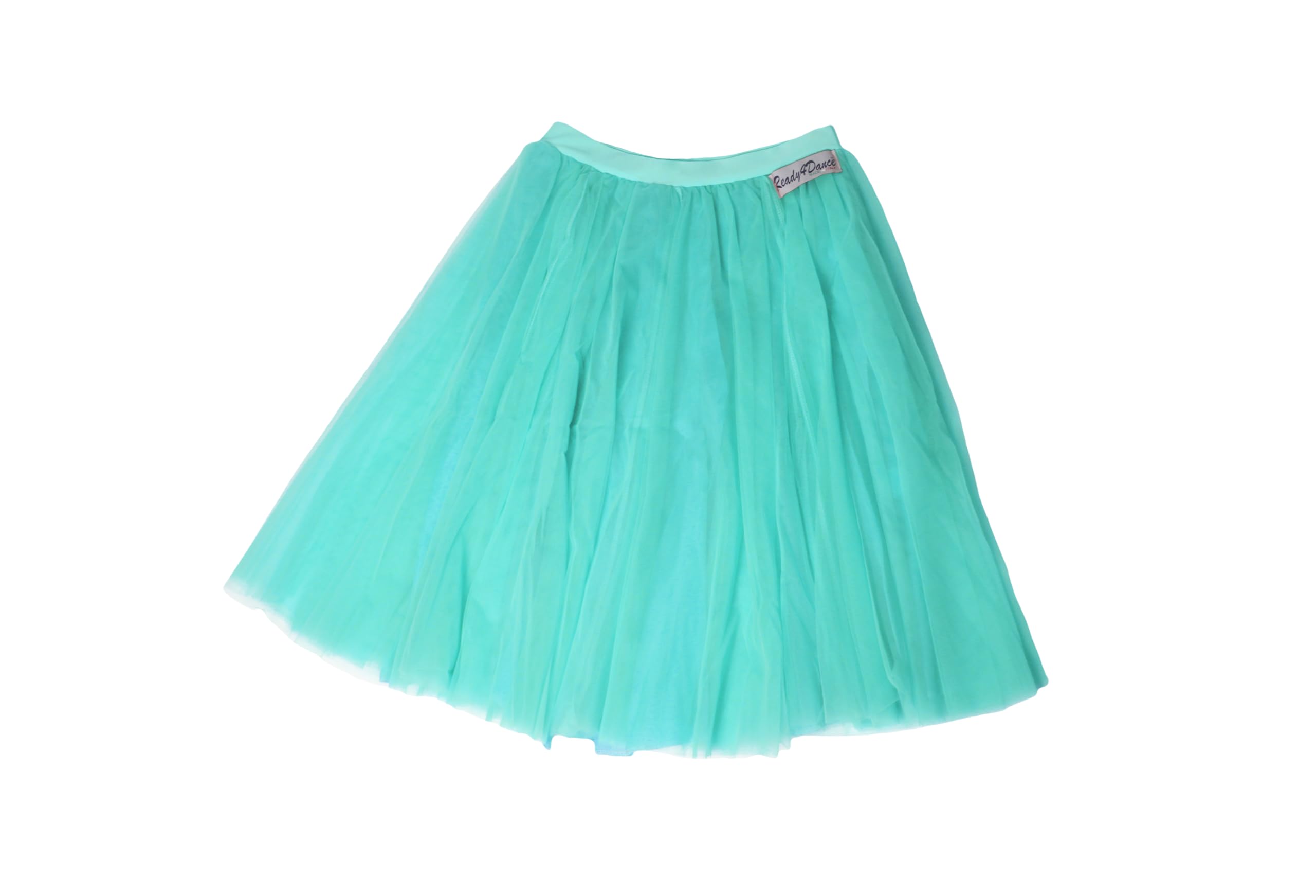 Completo Ragazza da Standard e Ballo da Sala con Ampia Gonna in Tulle e Body con Maniche in Pizzo