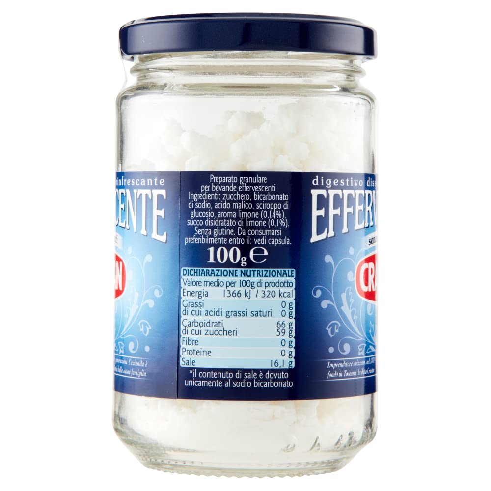 6 x Crastan citron vert rafraîchissant pour la digestion, avec goût citron, 100 g