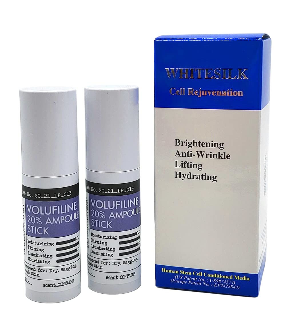 ―(0.7 onzas / paquete de 2, 0.35 onzas cada uno) [Volufiline (20%) Extra Lift] suero facial en barra – Suavizante de arrugas manos libres y volumen facial, cara, cuello, escote