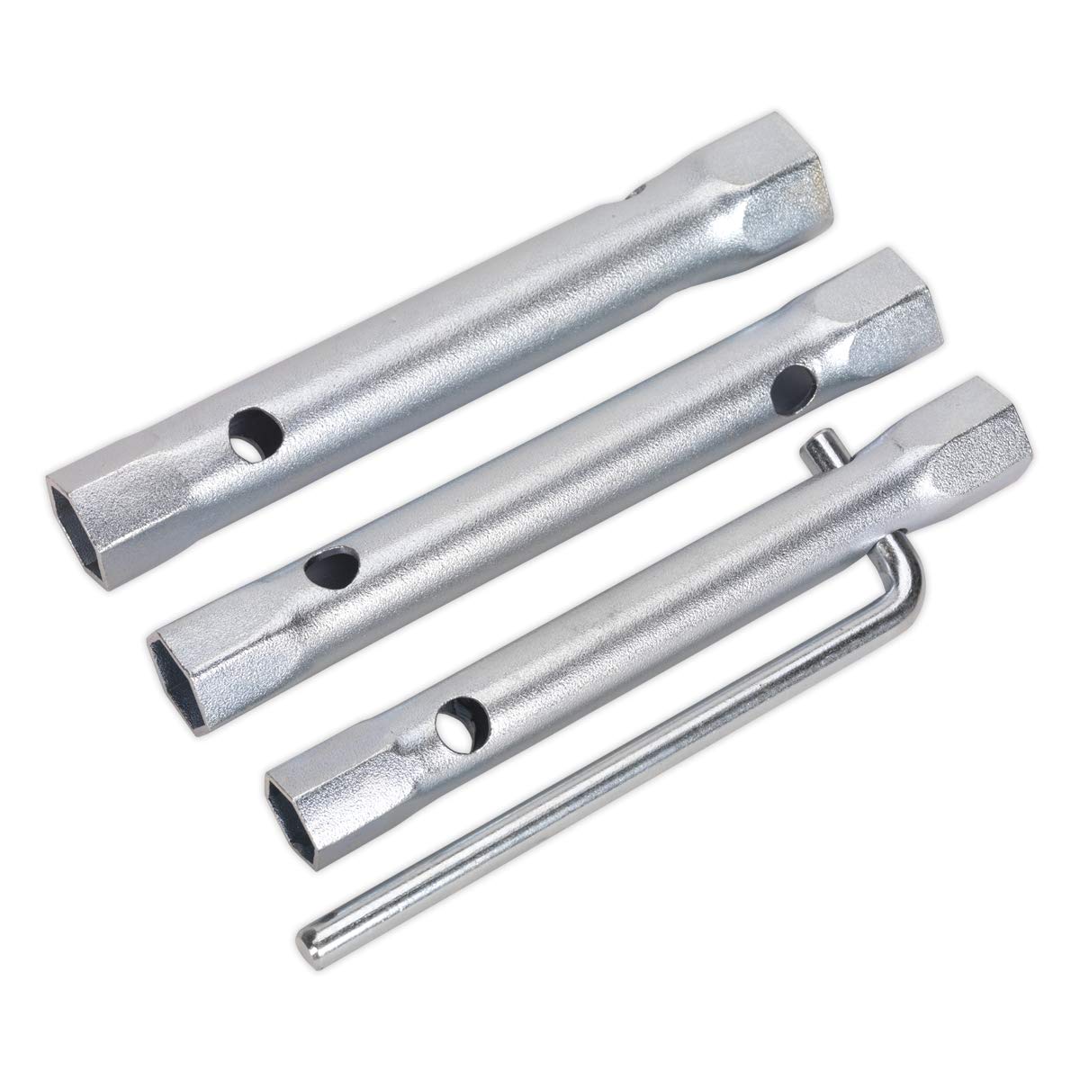 Sealey MS165 Spark Plug Box Spanner Set 3pc Long Reach Double End