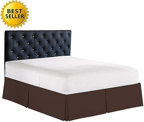 Miniatura 2 de Faldón de cama Elegant Comfort de algodón egipcio de 1500 hilos, resistente a arrugas y decoloración, de alta calidad, con diseño de tablas y caída