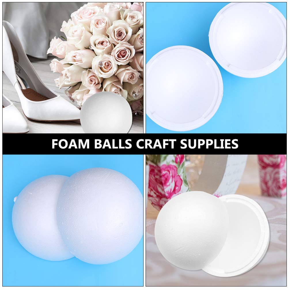 PRETYZOOM Styroporkugeln Basteln DIY Weiß Schaumkugeln 20cm 25cm 30cm Hohle Kugel Modellierung Weihnachten Hochzeit Festival Party Dekoration Schulprojekte Weihnachtsdeko Bastelbedarf