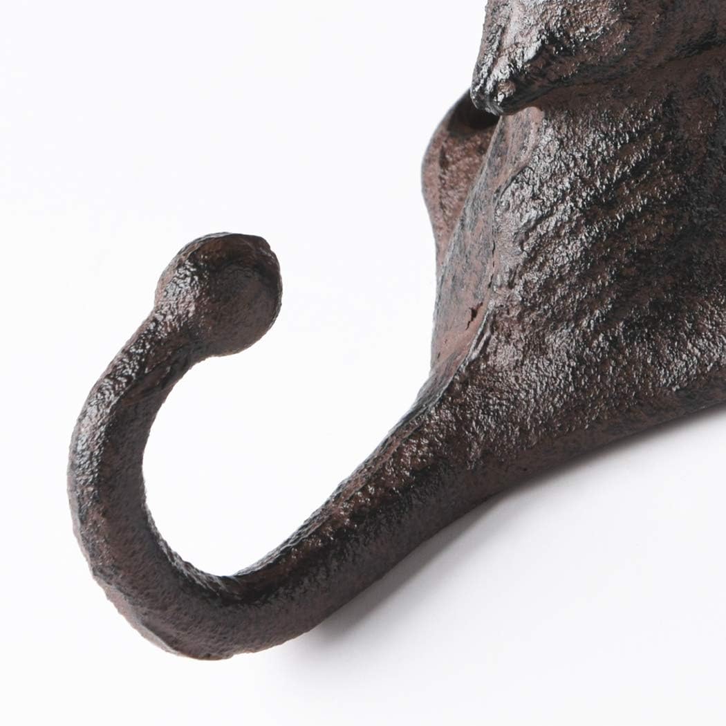 BRASSTAR Vintage 3PCS Cast Iron Deer Head Antlers Wall Hooks/Hanger - Living Room Bathroom Room Kitchen Wall Decoration Coat Hooks Rustic PTZY226-03