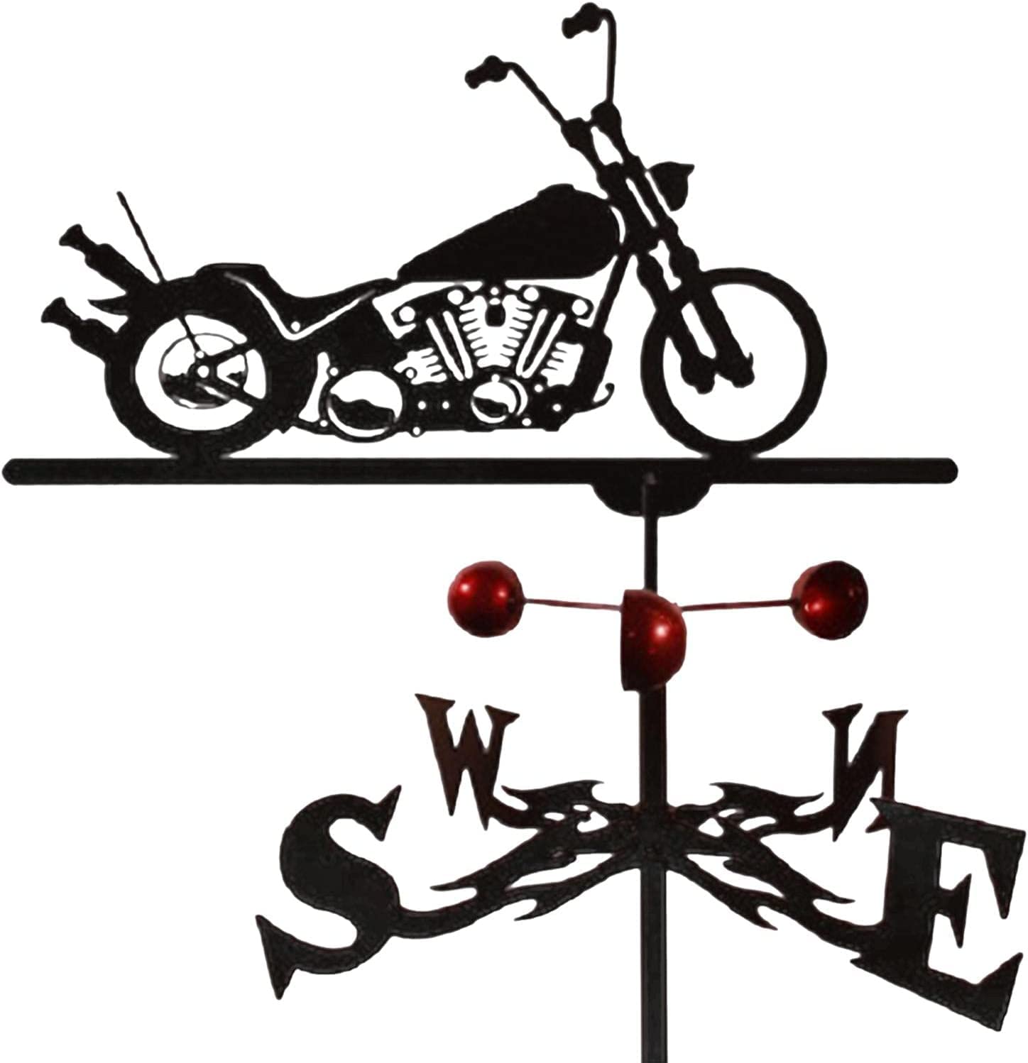 WIQUYBML Weathervanes for Garden Metal Wind Vane Roof Mount Weathervan Halloween Weather Vanes Roofs, Yard, Cupola/Motorcycle/62 * 32Cm