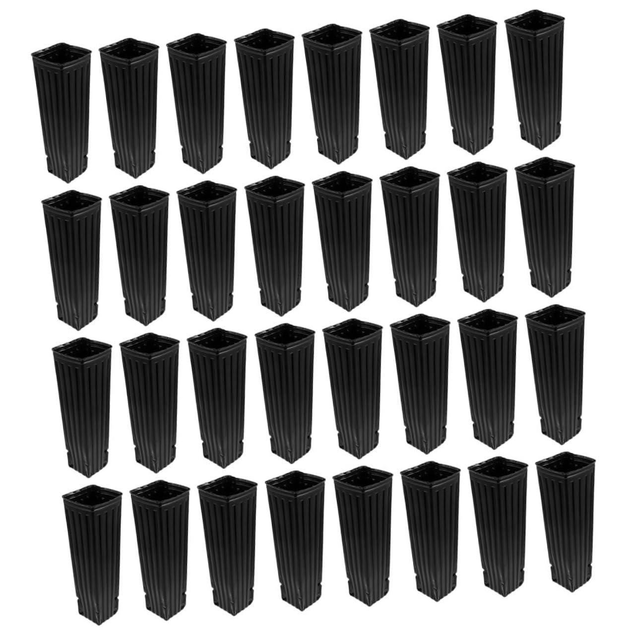 MAGICLULU Lot de 60 Godets pour Semis Plastique Noir pour Arbres et Fleurs, Pots de Culture Épais en PP Perméabilité à l'eau, pour Pépinière et Jardinage