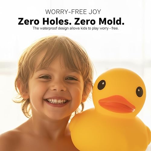 Miniatura 6 de 4.3 pulgadas 20 piezas Kalafona de goma para bañera de patopato impermeable, sin "Bebe" sin agujero, divertido juguete de baño para piscina, sin