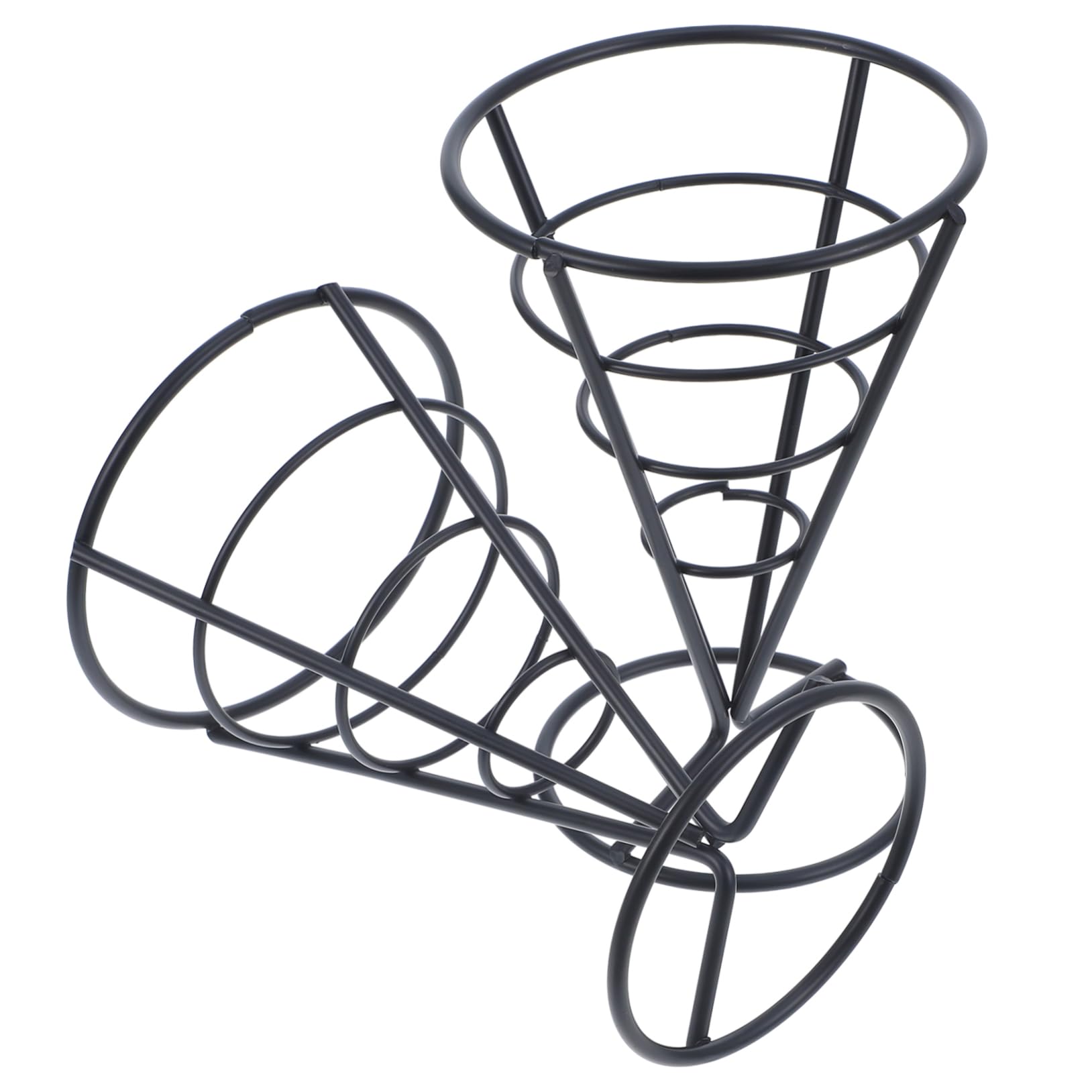 Cabilock 2Pcs French Fries Cone Basket Stylish Snack Holder for Events Fry Display Racks for Restaurants and Parties Accommodates Food Cones