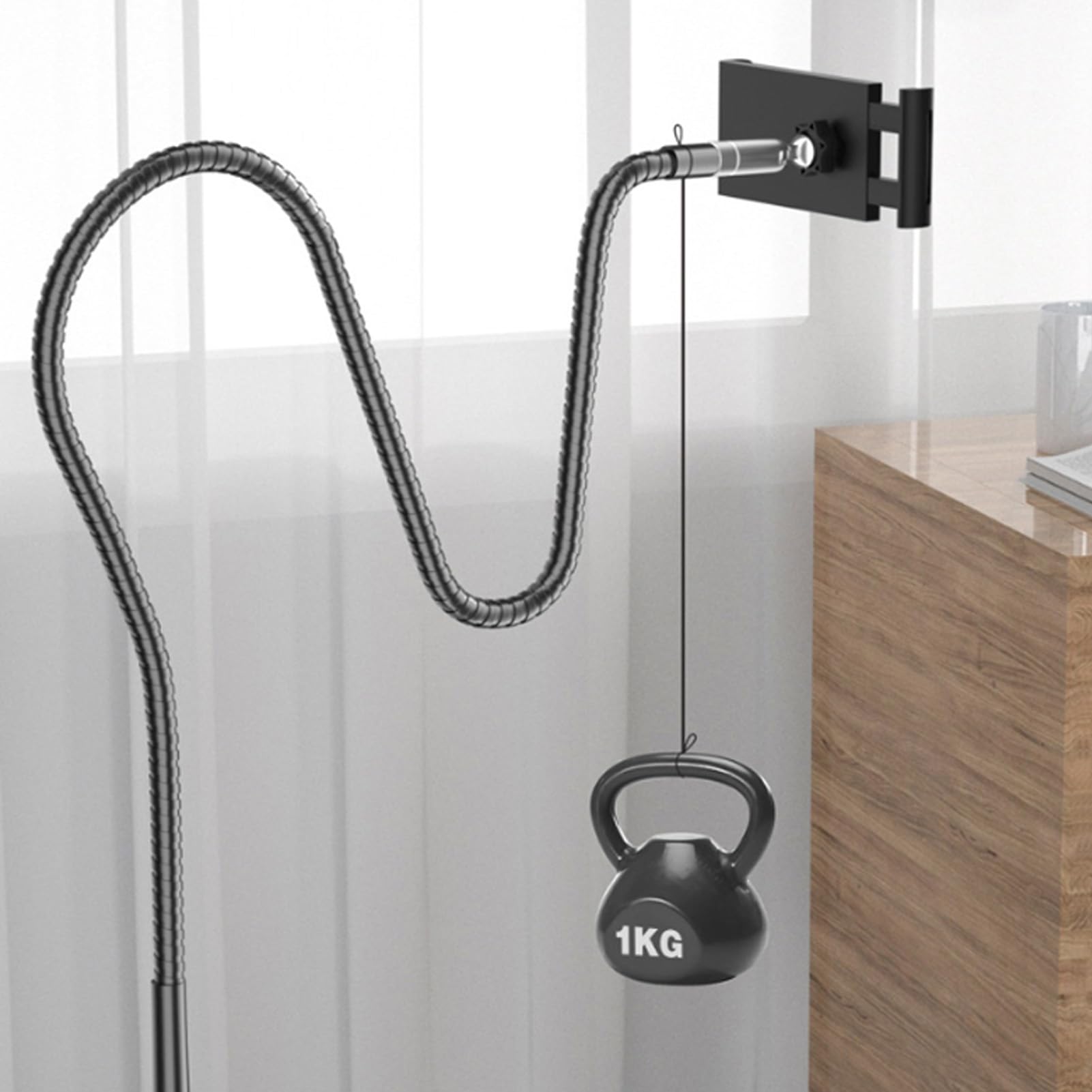 Gooseneck Floor Stand - Hoogteverstelbaar, Roterende Vloer Stand Gooseneck, Aanvestigbare wielen veur 3,5-10,6" Tablette