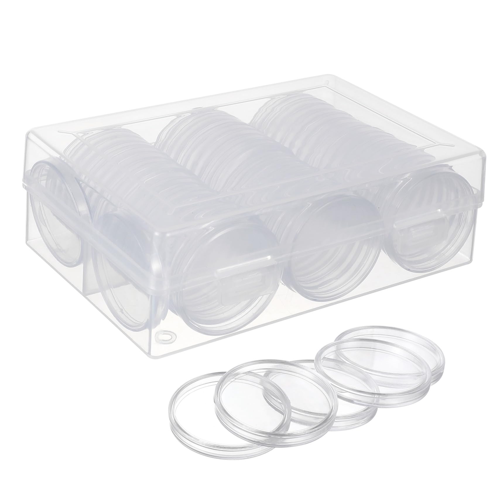 Caja de 100 cápsulas redondas para monedas coleccionables 8