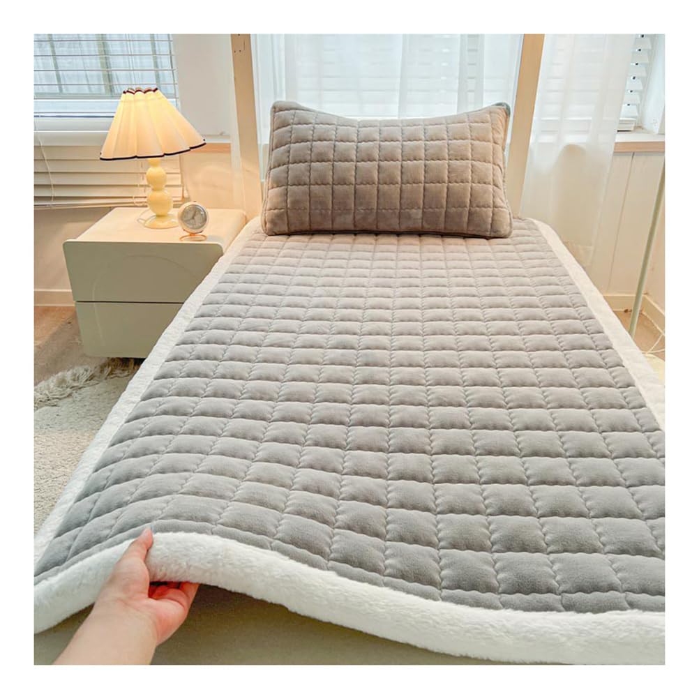 Samt Japanische Klappmatratze, Tragbar Bodenmatratze mit Gummiband, Dick Futon Matratze Japanisch, Luxus Schlafmatten, Faltbar Matratze für Tatami, Schlafsälebett,D,135x200cm/53x79in