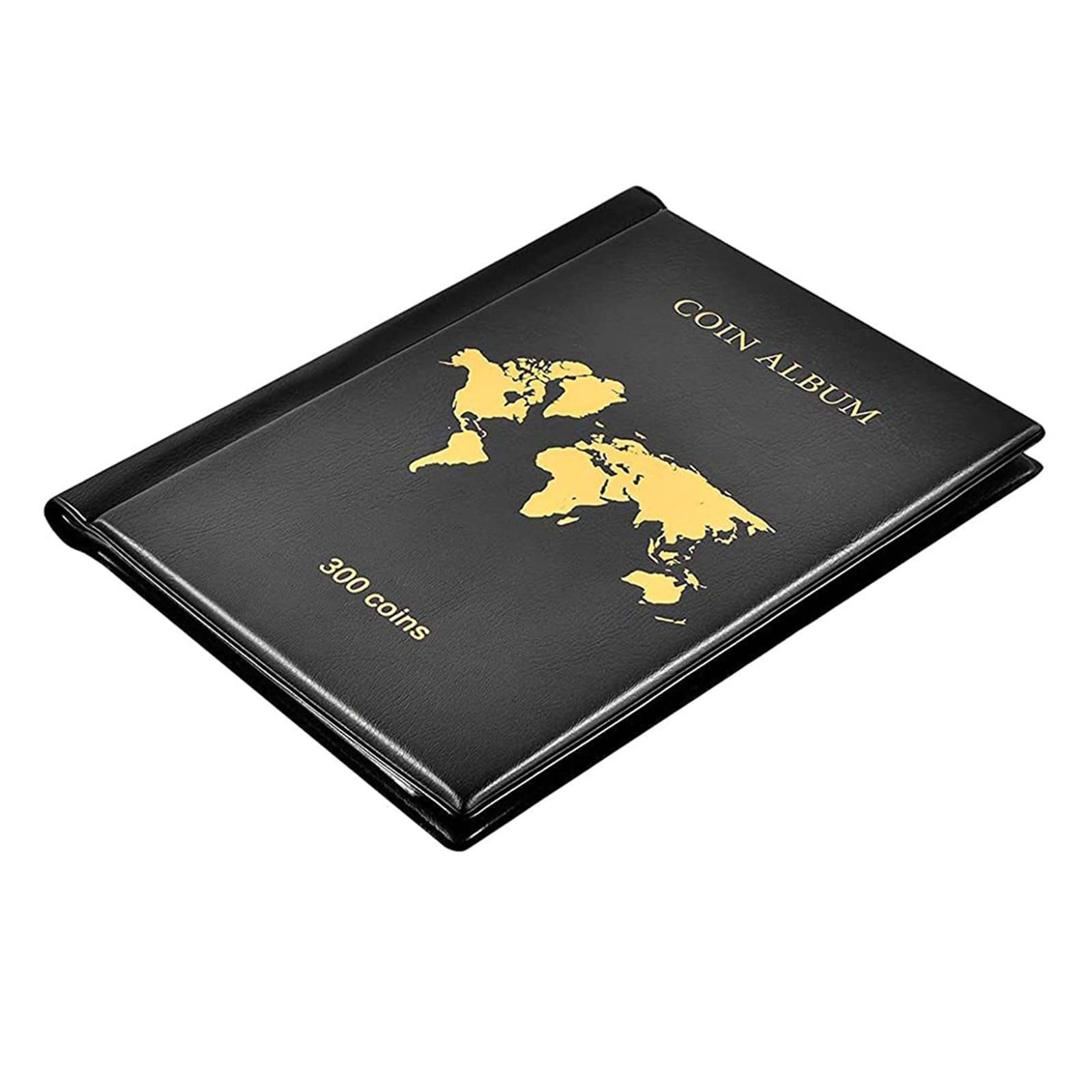 Duty Coin Album with 300 Clear Pockets Leather Cover Protector for Money Collectors and Display Purposes Coin Currency Protective Display Case