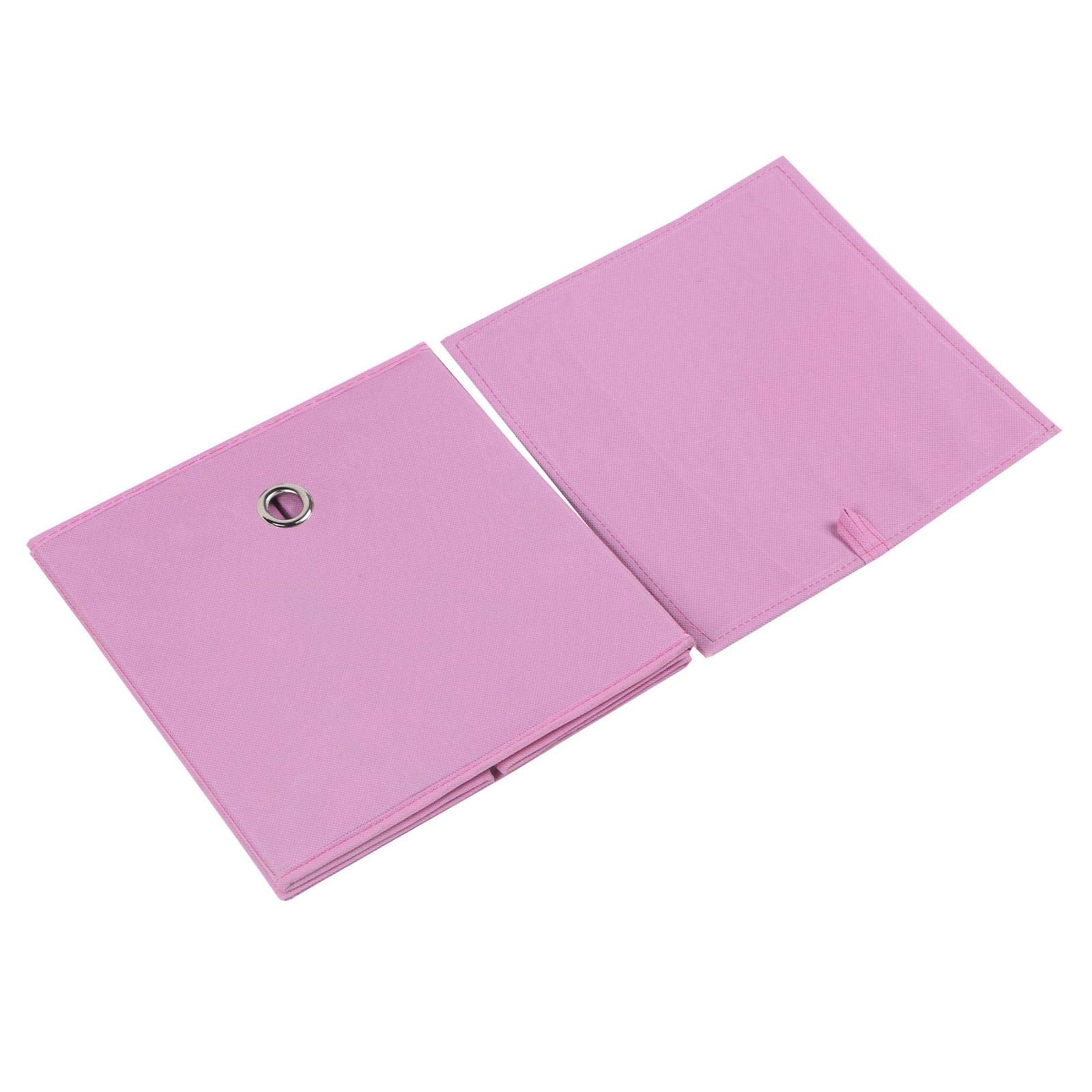 Boîte de rangement pliable à ouverture sur le dessus, panier de rangement, cube de rangement, 27 x 27 x 28 cm, pour armoire, rose clair | Leroy Merlin