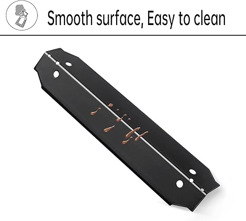 Vista 5 de Kalomo Placas de calor de parrilla de 13 pulgadas para piezas de repuesto de parrilla Dyna Glo, cubiertas de quemador de calor para parrilla