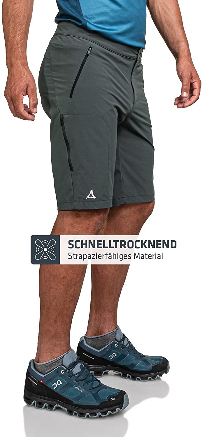 Schöffel Herren Shorts Hestad M, Kurze Wanderhose mit elastischem Bund, schnell trocknende Outdoor Hose aus 4-Wege-Stretch