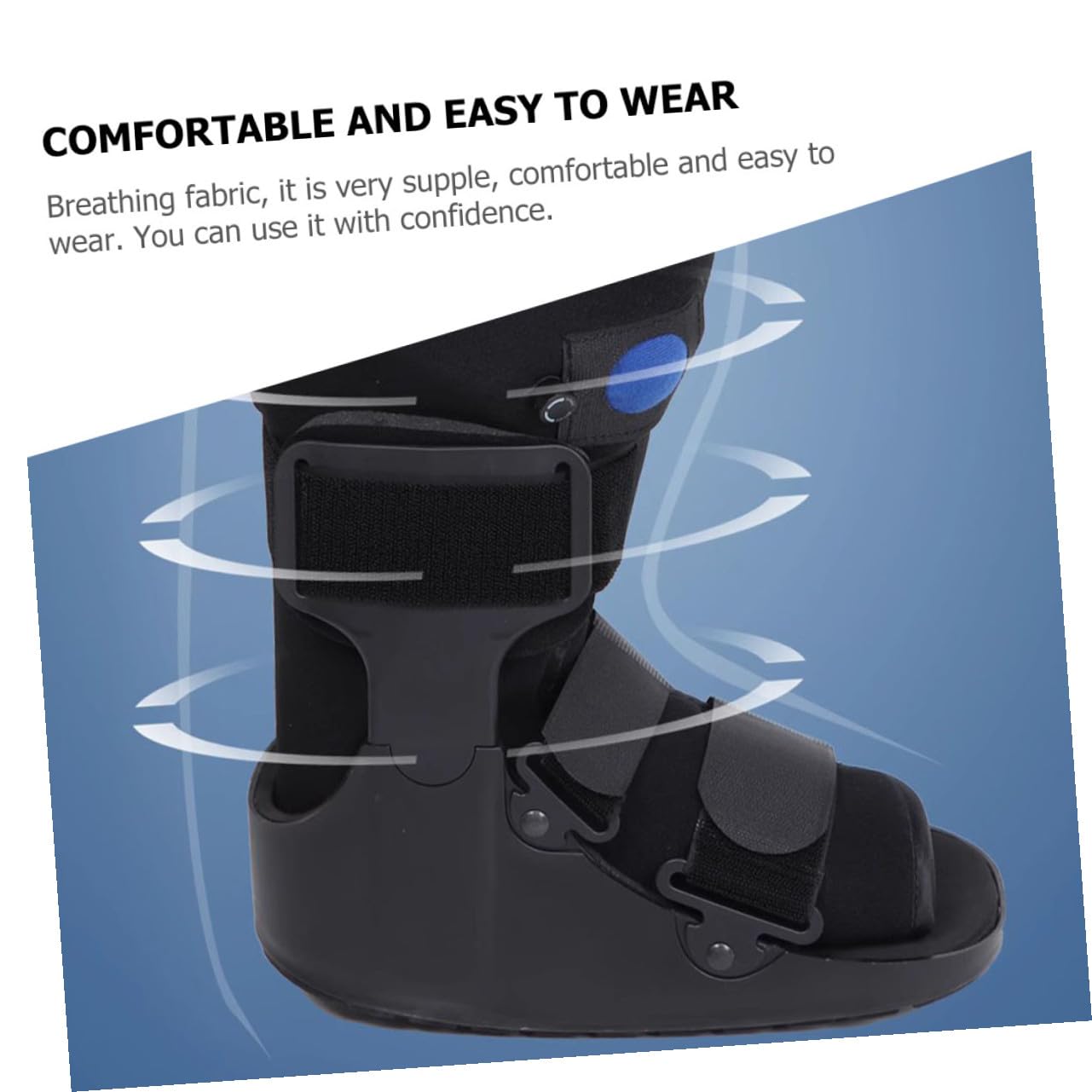 Foot Stabilizer Walking Boot with Ankle Brace Support, Low-cut Medical Foot Fixing Brace with Inflatable Cushion, Post-surgery for Adults