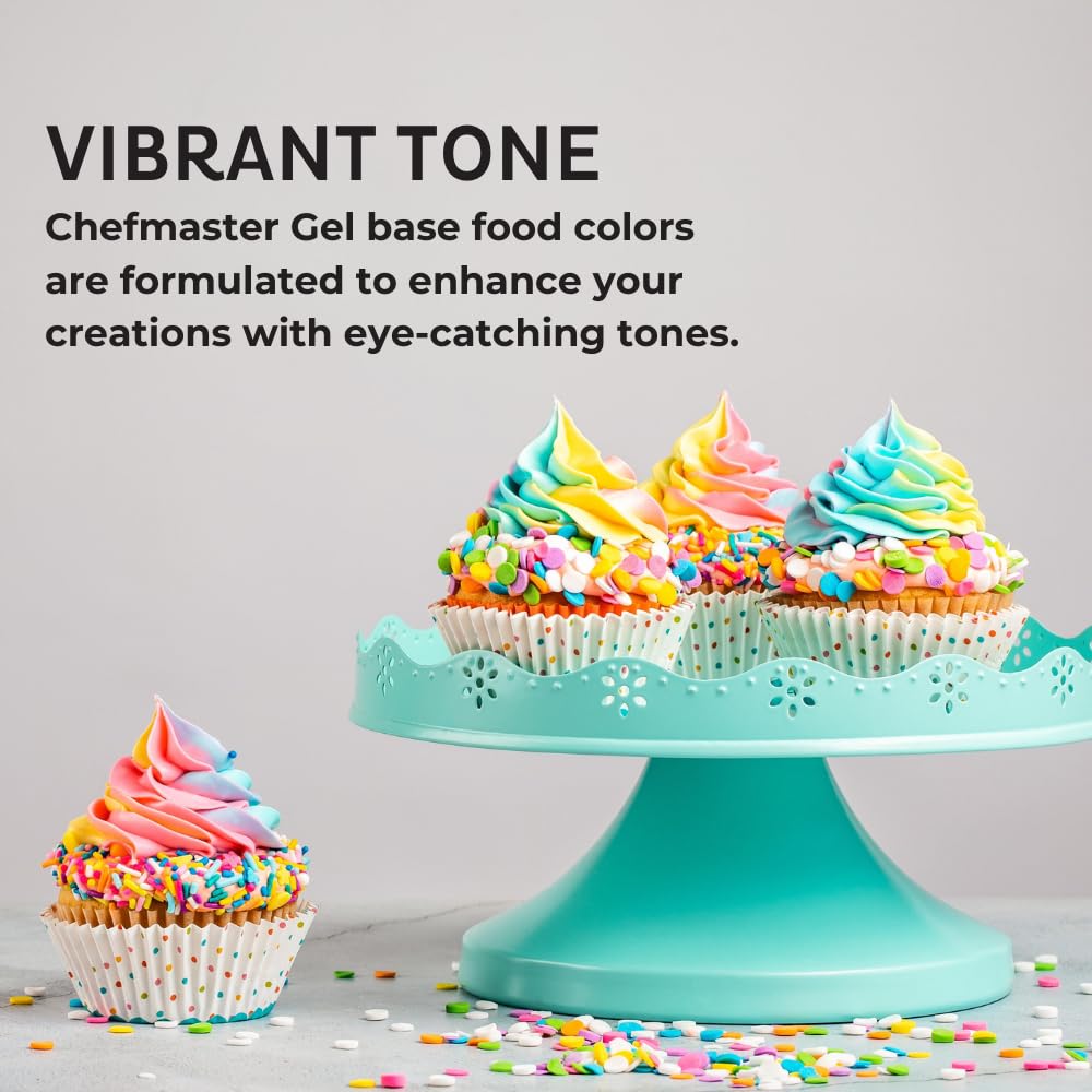 Chefmaster Burgundy Gel Food Coloring | Vibrant, Fade-Resistant Dye for Icing, Frosting, Fondant | Easy-to-Use | 1 oz | USA Made