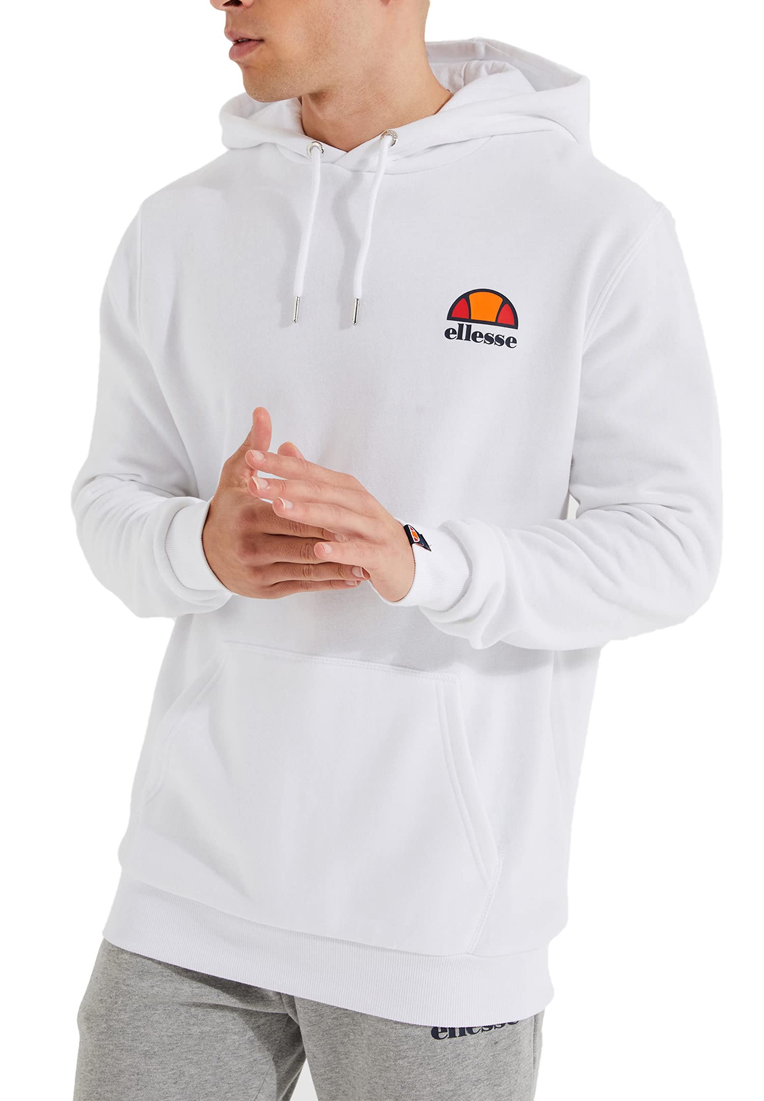 Ellesse Men's Toce Oh Hoody Hoodie, White, XL