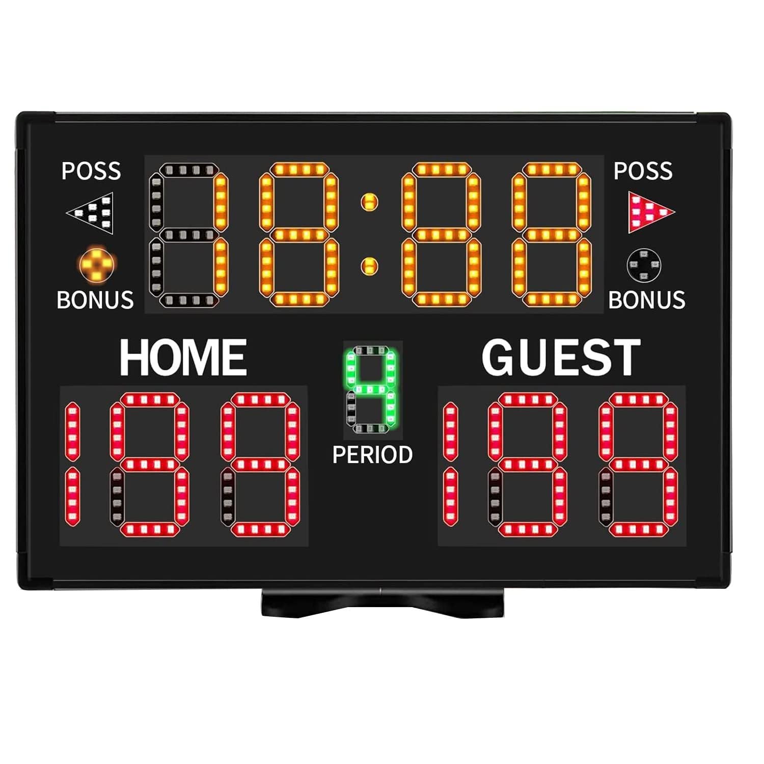 Marcador Electrónico, Marcador Digital LED De 11 Dígitos con Control Remoto Marcador De Baloncesto Portátil Marcador Electrónico De Mesa para Baloncesto, Voleibol, Fútbol