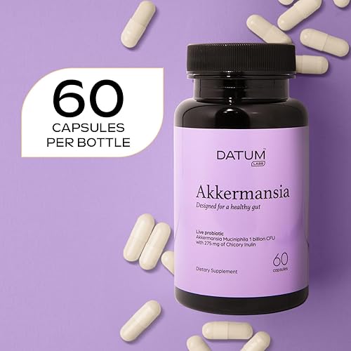 Miniatura 6 de Akkermansia Muciniphila Probiotic + Prebiotic Metabolism Supplement - 2-Mth Shelf Stable Synbiotic 1Bn CFU - 60 DR Acid-Resistant Capsules