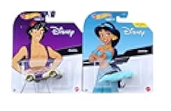 Hot Wheels Disney Character Cars Collection, Aladdin and Jasmine Die-Cast Vehicles, Bundle of 2, Ages 3+