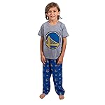 Ultra Game Boys\' Standard 2 Piece Pjs Lounge Pants & Tee Set,Golden State Warriors,Toddler Sizes,5-6