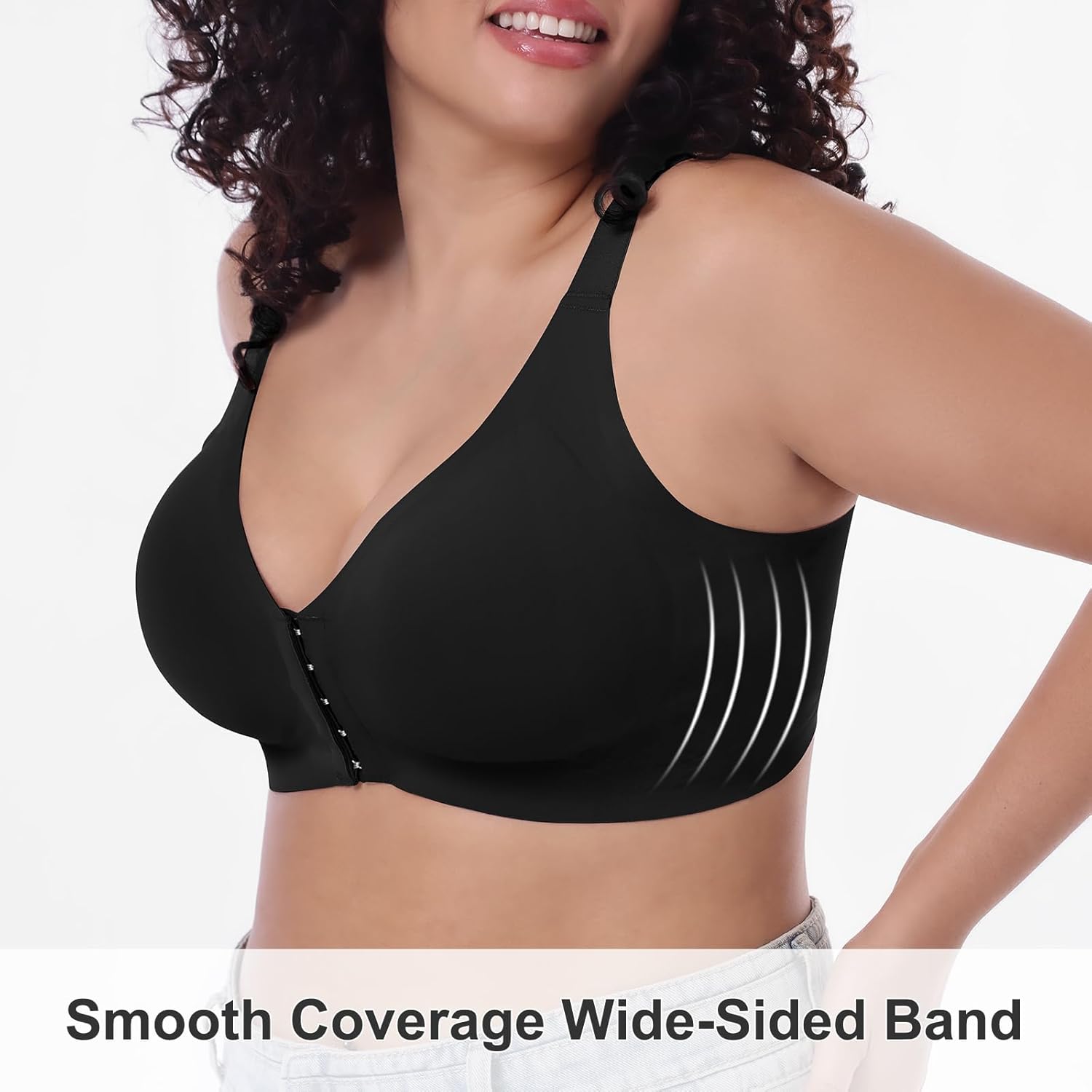 Seamless Front Closure Bra for Women Posture Back Smoothing Wireless Brasieres - Image 2