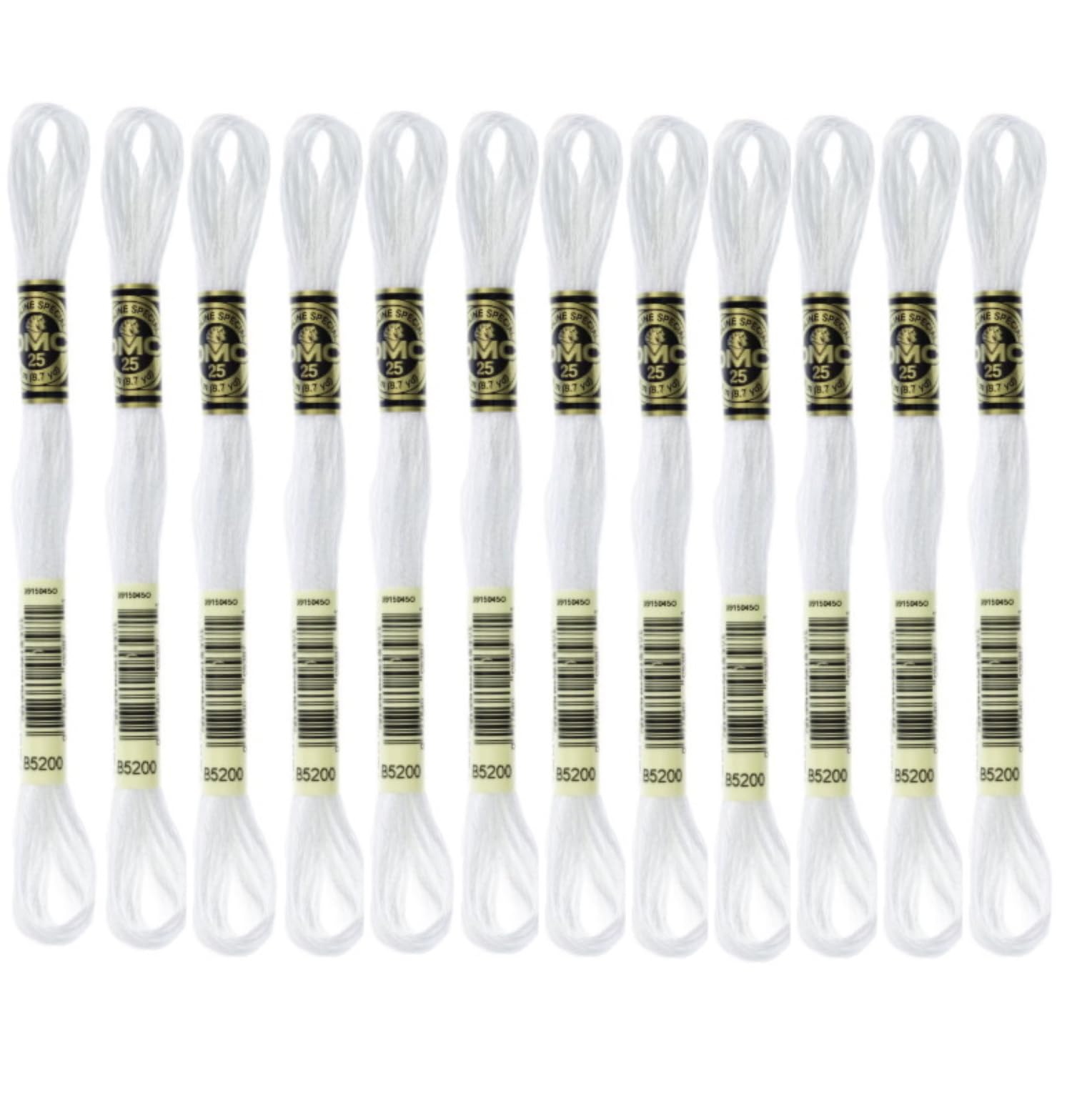 DMC Bulk Buy: Thread Six Strand Embroidery Cotton 8.7 Yards Snow White 117-B5200 (12-Pack)