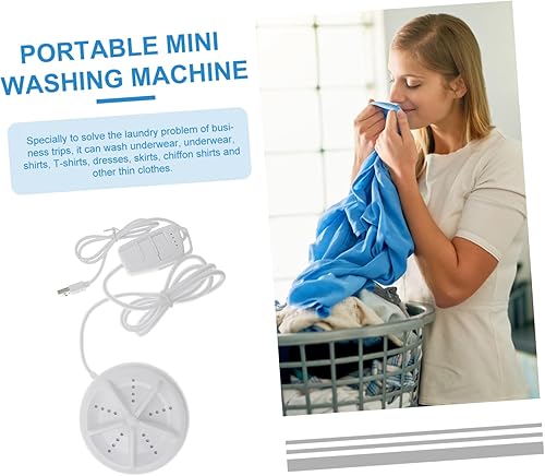 Miniatura 9 de -Powered Mini Lavadora Bajo Consumo de Energía Lavadora de Viaje Compacto Lavado de Mano Lavandería Portátil Mini