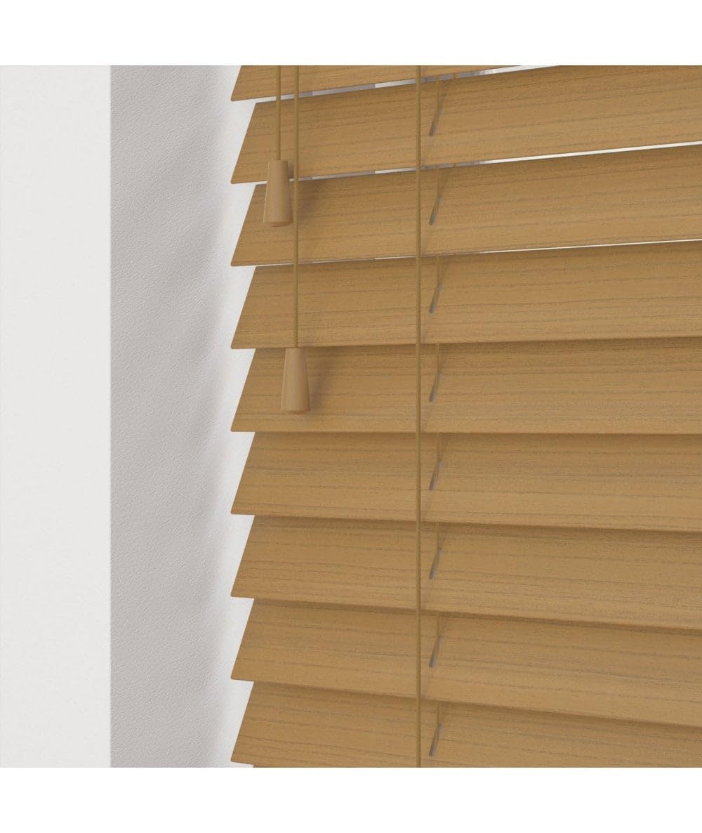 Custom Venetian Blinds with Strings – Fine Grain Faux Wood Venetian ...