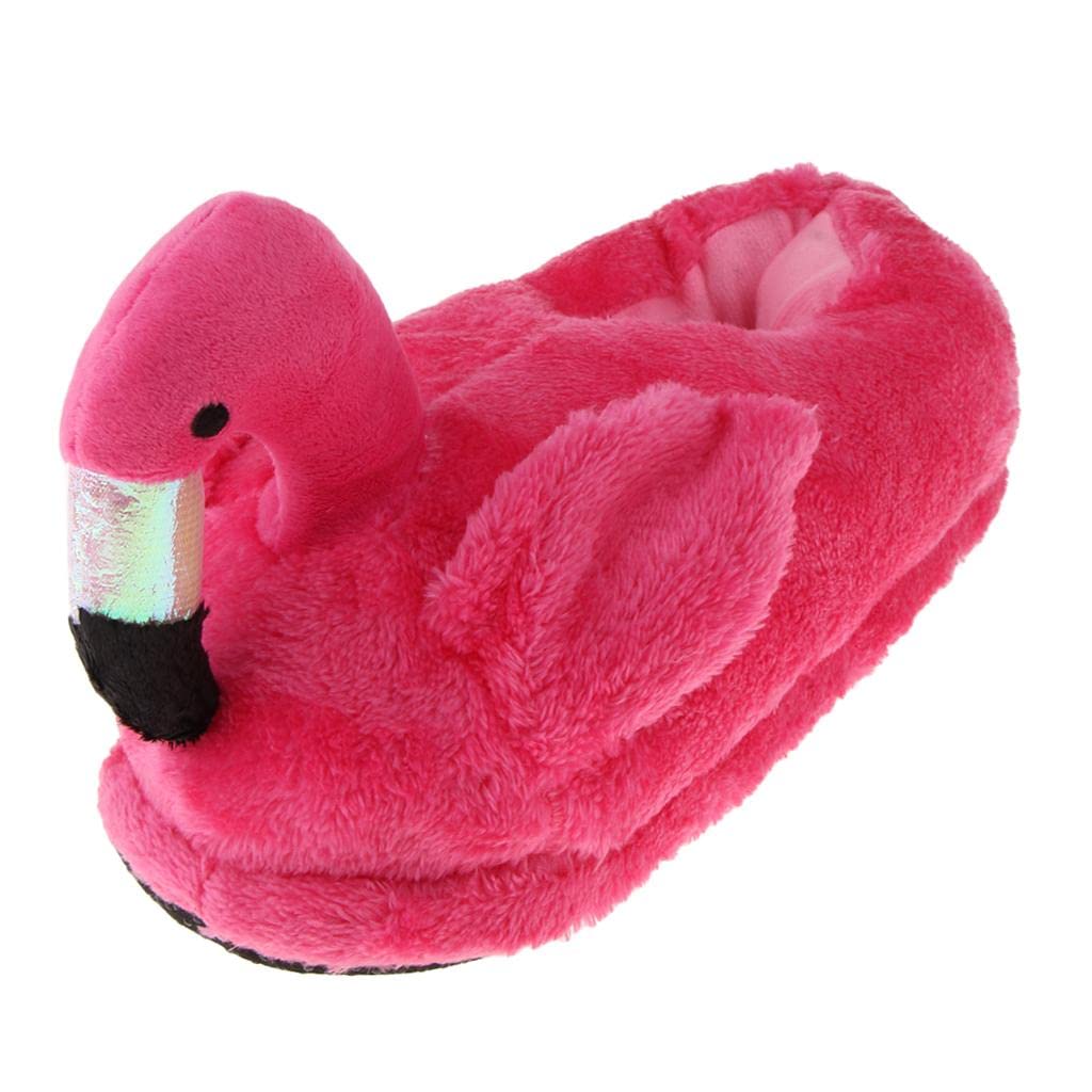 Flamingo Soft Plush Warm Slippers Home Indoor Shoes Gifts Full Slippers Rose-image-37