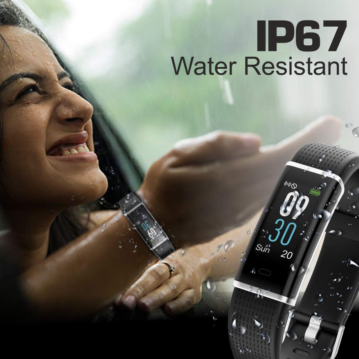 Yogg Plus Yogg Smart Wristband Black Rubber Yogg Smart Wrist Band