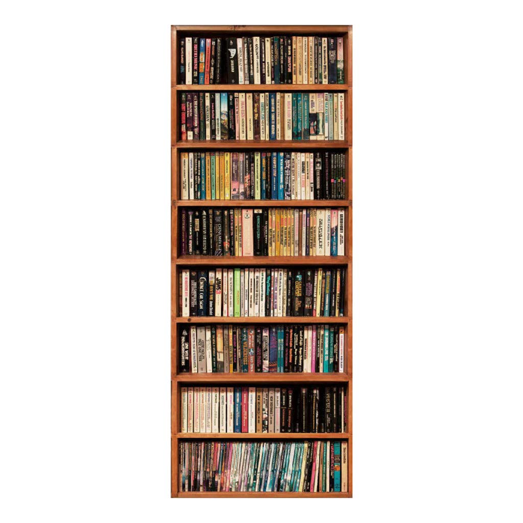 for Creative 3D Door Sticker Bookshelf Bookcase Wallpaper Adhesive Wall Poster Bedroom Decor