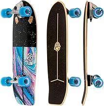 Flow Surf Skates Cruiser - 29"x10" 7-Ply North American Maple Deck, Carving Truck, Fully Assembled, Supports up to 275 lbs for Surf-Like Carving