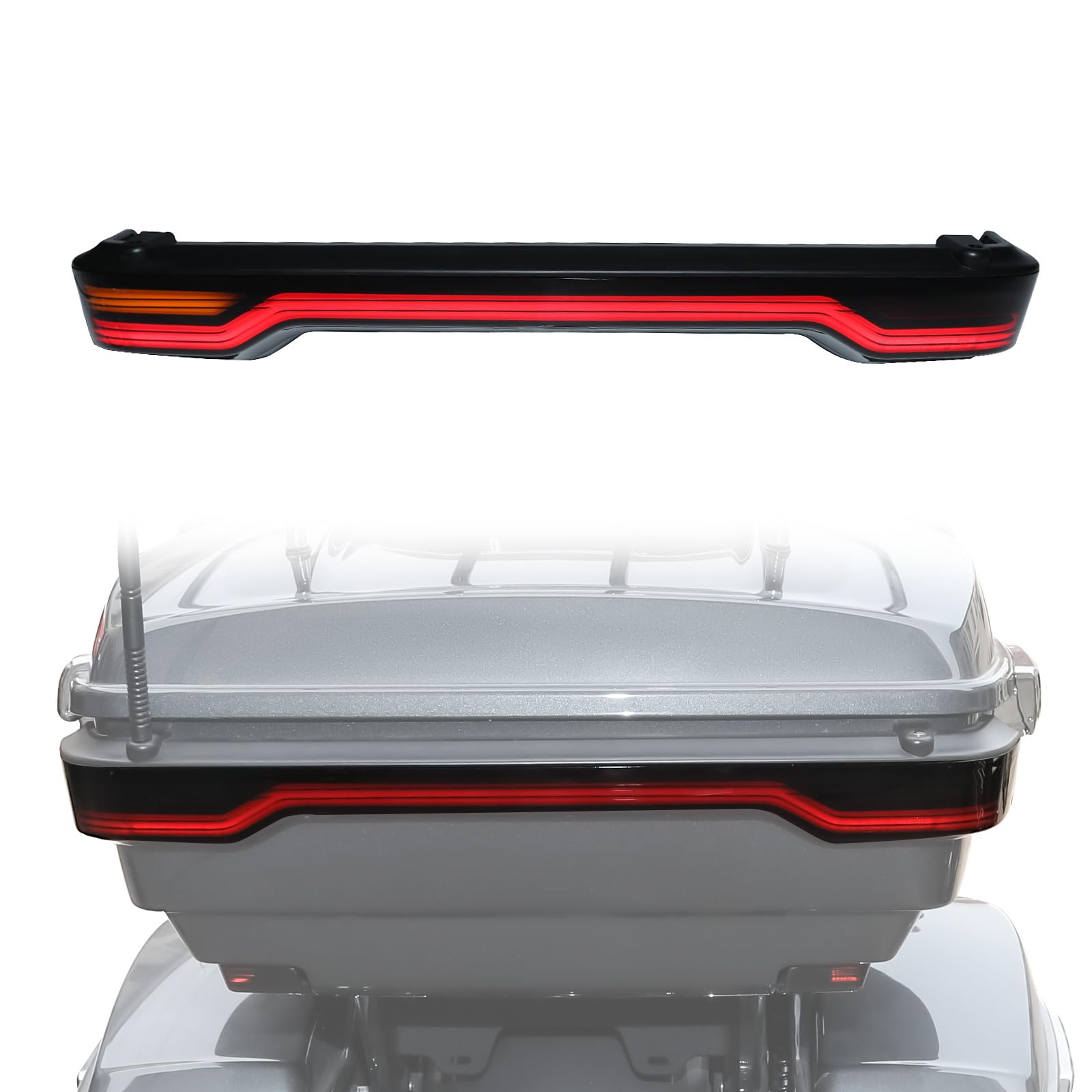 LED King Tour Pack Tail Light, 3 in1 LED Trunk Running Brake Turn Tail Lamp for Harley Touring Road Glide Street Glide Electra Glide Ultra Limited 2014-2025 Accessories