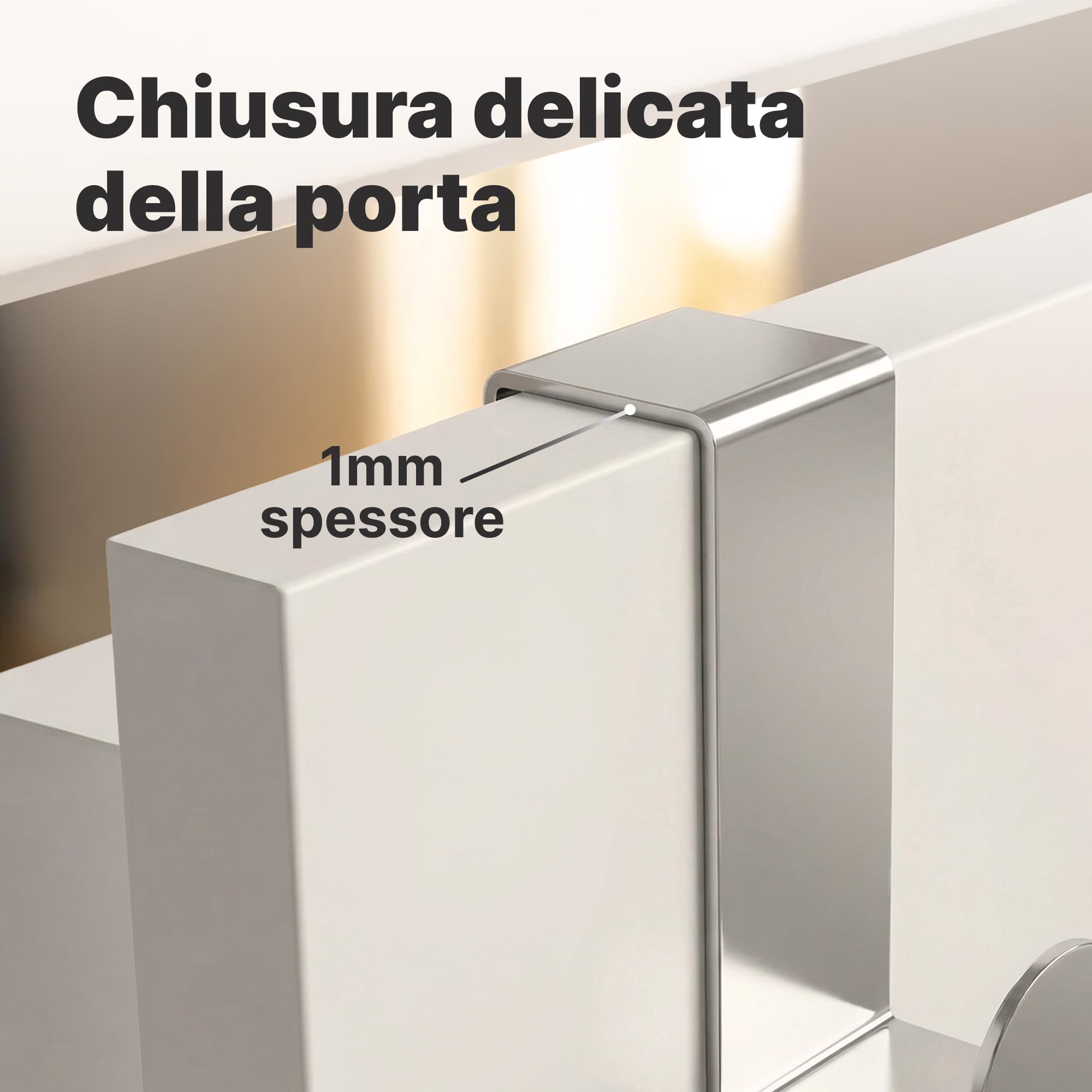 Minismus appendiabiti da porta 4 pezzi argento attaccapanni da porta senza forare gancio appendiabiti adatto a 1,6 cm e 2,2 cm con feltrini