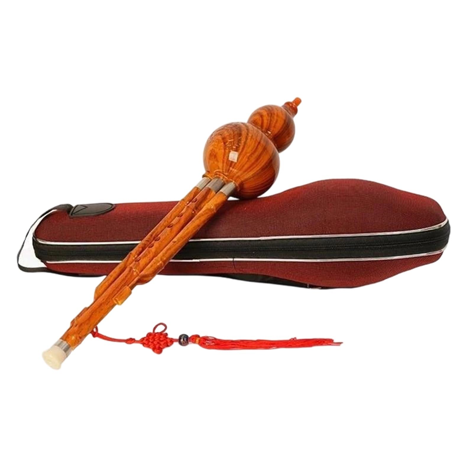 Hulusi Flöte B-Dur Harz Hulusi Calabash Flöte C Key Erwachsene Anfänger Tragbare Professionelle Musikinstrumente(Light wood C key)