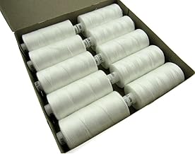 Polyester Moon Thread Sewing Thread - Black, White, Natural OR M0076-10 X 1000 Yard Pack - 120s by Coats (Natural)
