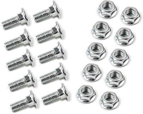 Perno de riel para puerta de garaje Tuercas de tornillo de 516"x58" (10)