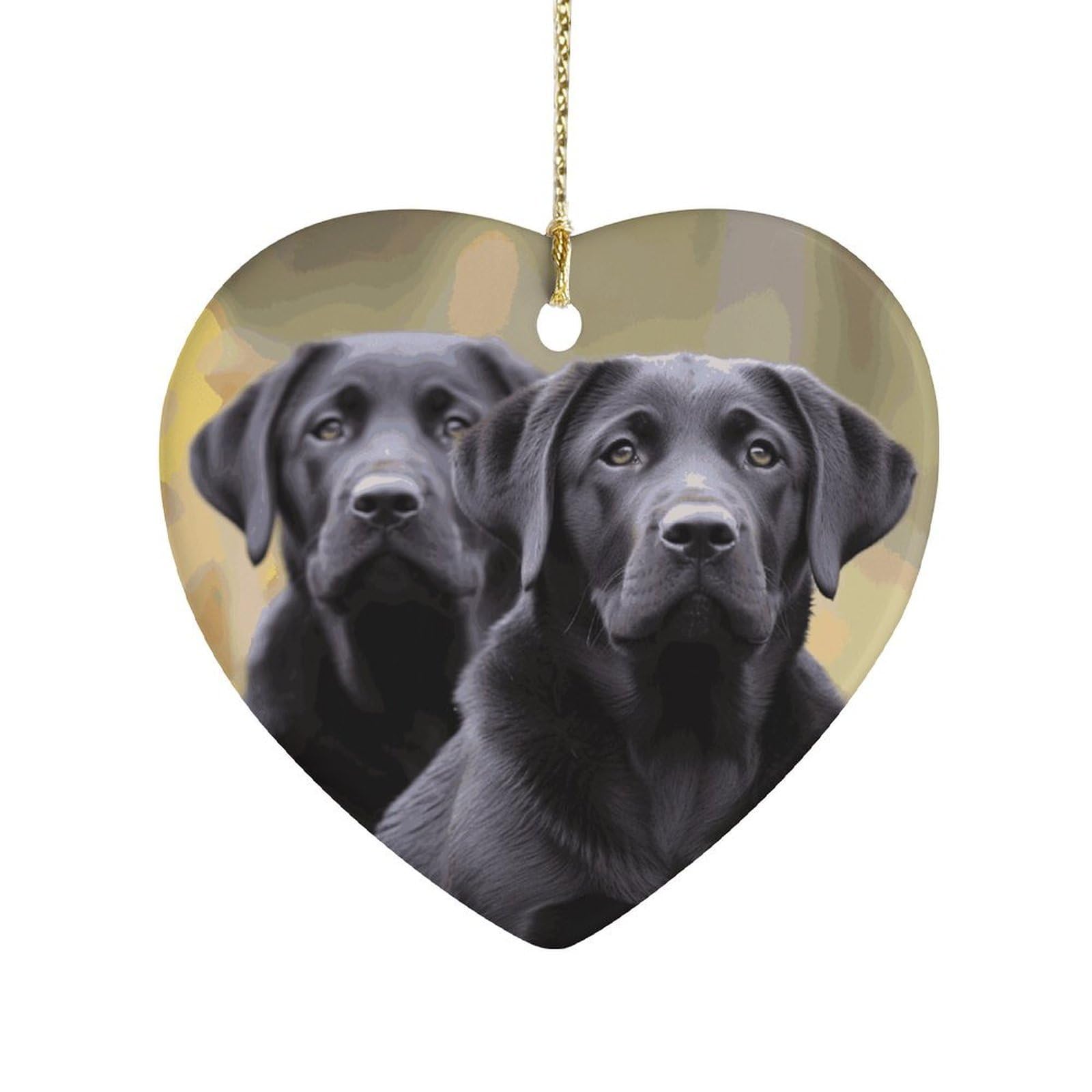 Fekiloot Style Labrador Retriever Dog Ceramic Ornament Home Decor Keepsake