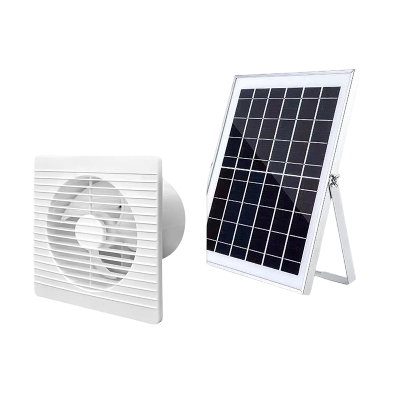Buxuaaaa 12V 6 / 8inch Solar Exhaust Fan Air Extractor Solar Panel Powered Fan Waterproof Ventilator for Chicken House Greenhouse Portable