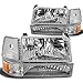 DNA Motoring HL-OH-F15092-6P-CH-AM Headlight Assembly, Driver & Passenger Side