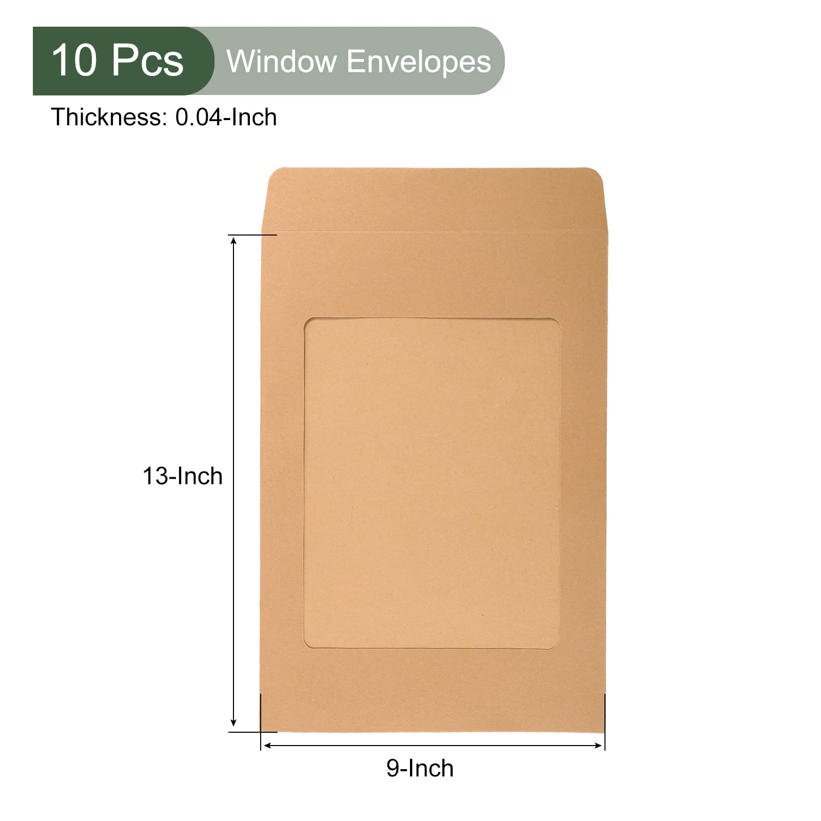 Amazon | YOKIVE 10個 全面窓付き封筒 A4 透明 片面窓付き 郵送