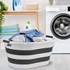 Market Gate Foldable Silicone Accordion Laundry Basket Saddle 27 L (27 Liters)